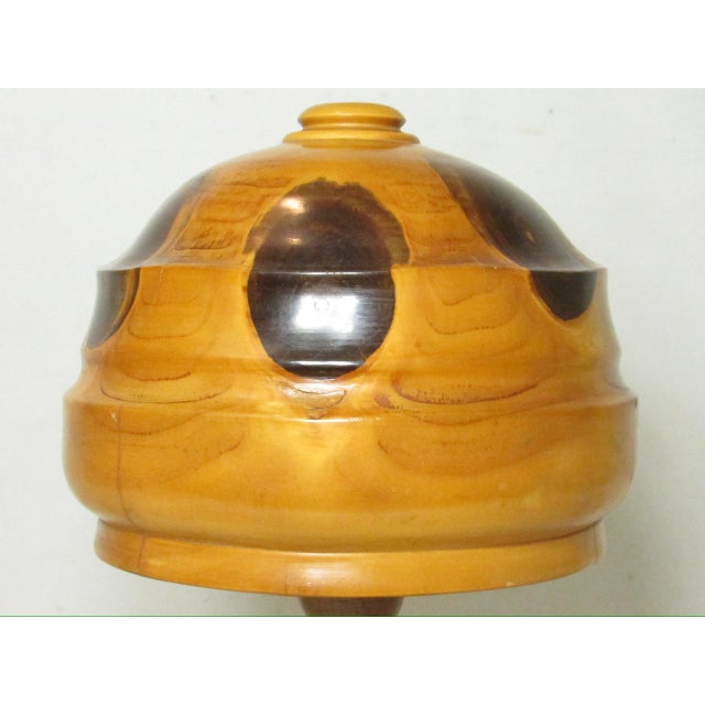 1930s Brazilian Art Deco Butterfly Wood Lamp For Sale - Image 5 of 18