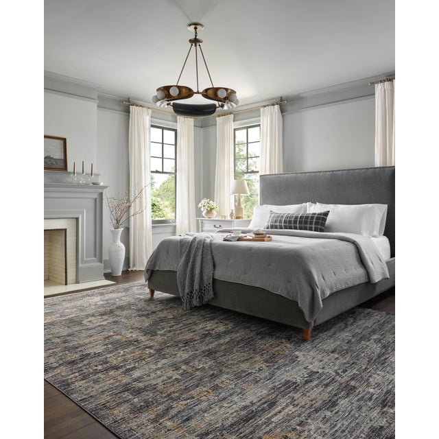 Jean Stoffer x Loloi Katherine Ink / Jade 9'-6" x 13'-1" Area Rug For Sale - Image 9 of 10