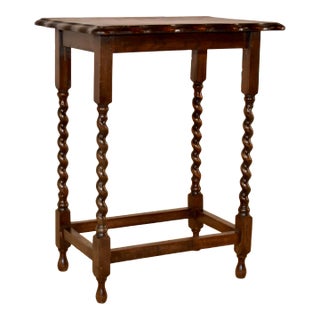 Circa 1900 English Oak Side Table For Sale