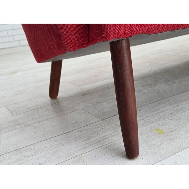1960s Danish 2-Seater Sofa in Furniture Fabric and Teak, 1970s For Sale - Image 5 of 18