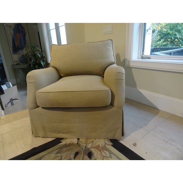 2020s JJ Custom Club Chair Showroom Sample For Sale - Image 5 of 5