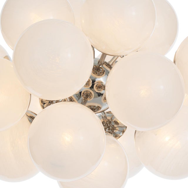 Contemporary Regina Andrew Shine Globe Chandelier, Polished Nickel with Swirl Glass For Sale - Image 3 of 7