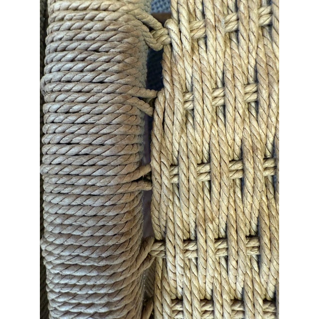 Wood 1950s Illuminati Wikkelso Teak Danish Modern Rush Woven Lounge Chair For Sale - Image 7 of 14