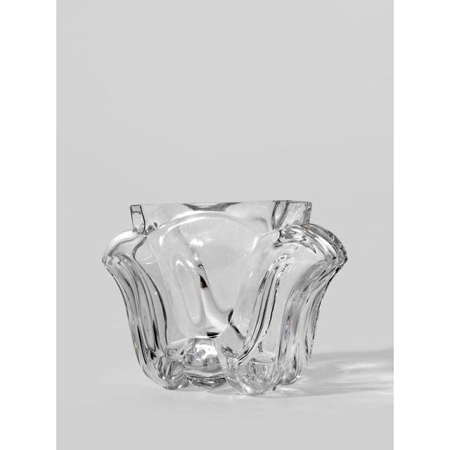 Full Lead Crystal Glass Tulip Vase by Lars Hellsten for Orrefors, Sweden, 1970 For Sale - Image 6 of 6