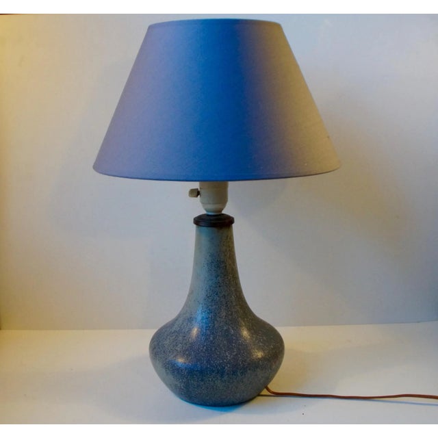 - Stoneware table lamp designed by Arne Bang's brother Jacob Bang and produced by Nymølle in the 1950s - Features base in...