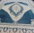 Textile Vintage Hand Knotted Turkish Oushak Rug With Central Medallion in Blue and Cream For Sale - Image 7 of 13