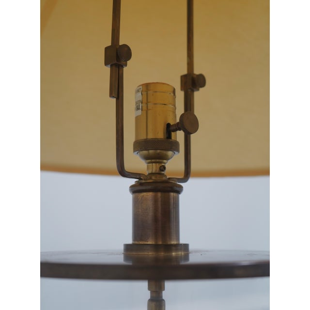 Brass 1980s Ralph Lauren Cylinder Glass & Brass Table Lamp For Sale - Image 8 of 11