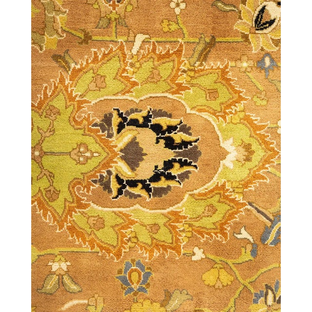 Traditional Mogul, One-of-a-Kind Hand-Knotted Area Rug in Yellow, 9' 2" x 12' 0" For Sale - Image 3 of 8