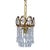 Mid 20th Century Gold Frame Layered Chandelier For Sale