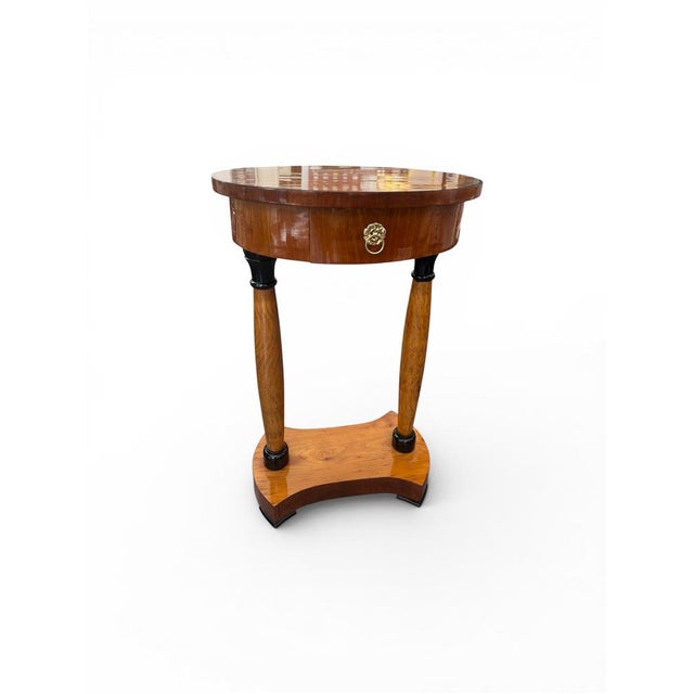 Black Biedermeier Style Oval Table For Sale - Image 8 of 8