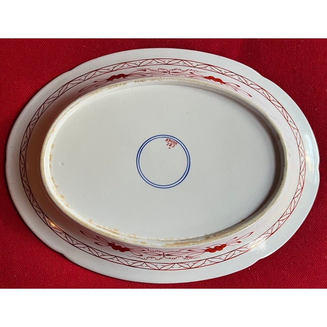 Antique Early 19th Century English George III Spode Porcelain Oval Platters in the Chinoiserie Kakiemon Pattern 282 - A Pair For Sale - Image 9 of 9