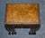 Burr Walnut Nest of Three Tables with Carved Claw & Ball Feet, Set of 3 For Sale - Image 11 of 15