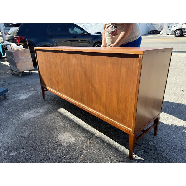 Brown 1950s Calvin Furniture Irwin Collection Long Chest of Drawers, Attributed For Sale - Image 8 of 12
