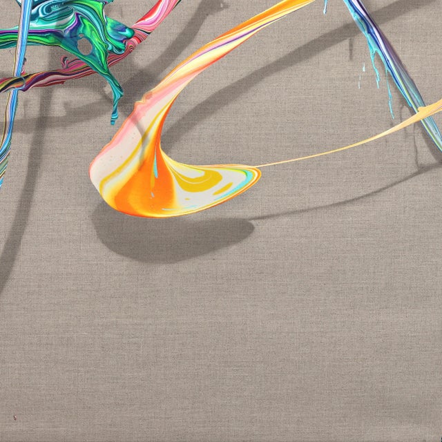 2020s Av_1012 - Colorful Textured Contemporary Abstract Painting on Linen Original Artwork by Alex Voinea For Sale - Image 5 of 9