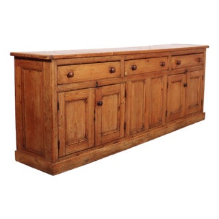 English Country House Dresser Base in Pine For Sale