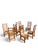 Brown Arts and Craft Style Dining Chairs, Set of 8 For Sale - Image 8 of 8