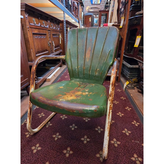 Mid-Century Patio Chair Clam Shell Art Deco 1936 -1944 For Sale In San Diego - Image 6 of 6