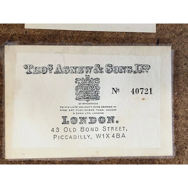 19th Century “A Coach and Four” Ink and Watercolor Painting, Framed For Sale - Image 9 of 10