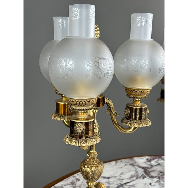 20th Century Three-Light Bronze Candelabra, Set of 2 For Sale - Image 4 of 11
