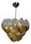 Vintage Murano Frozen Leaves Chandelier in Bicolor For Sale