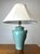Mid Century Modern Celedon Crackle Glaze Ginger Jar Table Lamp For Sale - Image 9 of 11