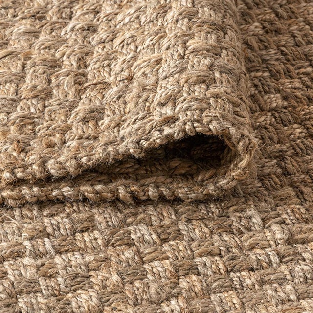 Hand Woven Boucle Chunky Jute Natural 5 ft. x 8 ft. Area Rug Chairish