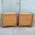 Brown Boho Chic Herringbone Wicker Faux Bamboo Nightstands/Commodes by Dixie - A Pair For Sale - Image 8 of 9