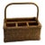Hand‑Woven Wicker Utensil & Napkin Caddy (Late 20th Century) For Sale