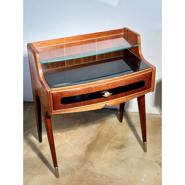 Bedside Tables in the style of Paolo Buffa, Milan, Italy, 1960, Set of 2 For Sale - Image 3 of 17