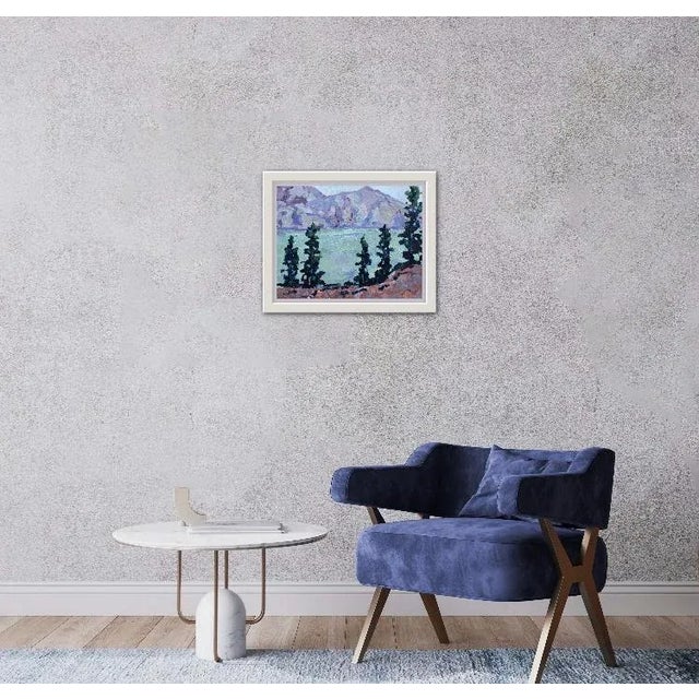 Textile Quiet Places & Journeys — Nevada Landscape (Original Oil Landscape) For Sale - Image 7 of 12