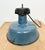 Industrial Blue Enamel Factory Lamp with Cast Iron Top, 1960s For Sale - Image 14 of 16