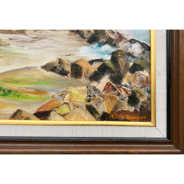 Vintage Pacific Grove Seascape by Marie Duncan For Sale In Monterey, CA - Image 6 of 8