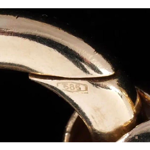 Heavy 14k Yellow Gold Italian Link Necklace, 81.5 Grams For Sale In Tampa - Image 6 of 8