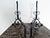 Metal Pair of Handcrafted Italian Wrought Iron Fireplace Andirons For Sale - Image 7 of 8