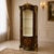 Make a statement with this Grand French Louis XV Style Vitrine Cabinet, featuring an elegant curved silhouette, rich dark...