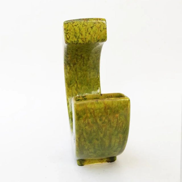 Postmodern Green Vase by Roberto Rigon for Bertoncello, 1970s For Sale - Image 3 of 6