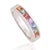 Contemporary Bochic Rainbow 1.31 Ct Multi Sapphire Statement Band Ring in 925 Silver Size 9 For Sale - Image 3 of 13