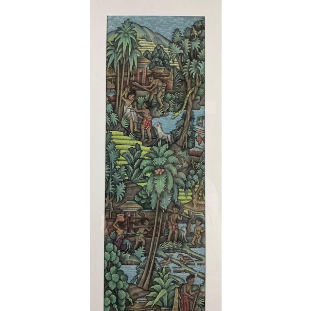 Original Balinese Oil Painting on Canvas, Vibrant Mid-Century Art – 1975 For Sale - Image 4 of 7
