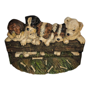 1930s Cast Iron Puppies Door Stop