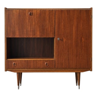 Mid-Century Highboard with Bar and Writing Compartment, 1960s For Sale