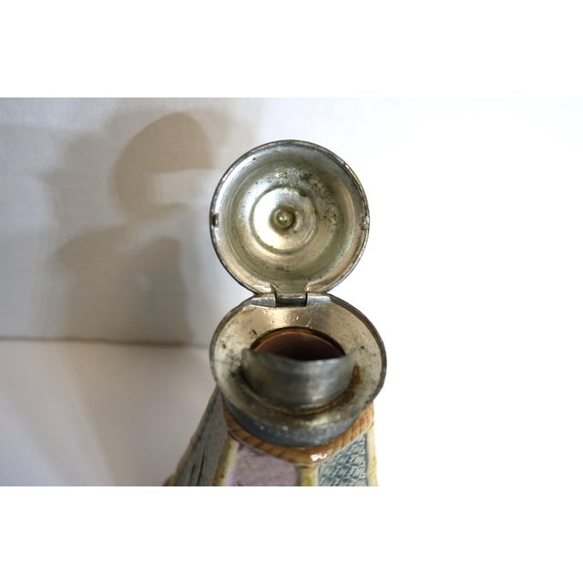 Late 19th Century Etruscan Majolica Griffin Smith and Hill Bamboo Syrup Pitcher With Pewter Top For Sale In Cincinnati - Image 6 of 8