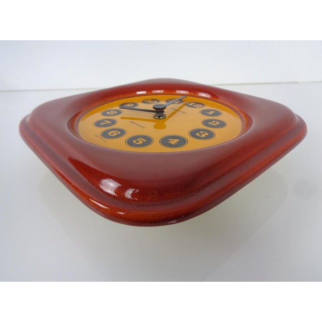 Pop Art Ceramic Cat Wall Clock from Kienzle, Germany, 1970s For Sale - Image 13 of 18