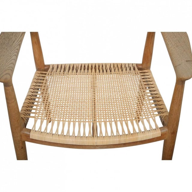 JH501 The Chair in Oak and Wicker by Hans Wegner, 1960s For Sale - Image 3 of 16