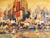 Oil on Board Cityscape Painting by Sandro Von Lorsch For Sale - Image 4 of 9