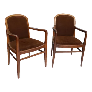 1970s Pair of Jack Lenor Larsen Lounge Arm Chairs