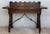 Early 19th Century Catalan Spanish Lady Desk or Console Table in Carved Walnut and Iron Stretcher For Sale - Image 5 of 18