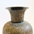 Large 13" Etched Brass Vase With Peacock Design For Sale - Image 4 of 11