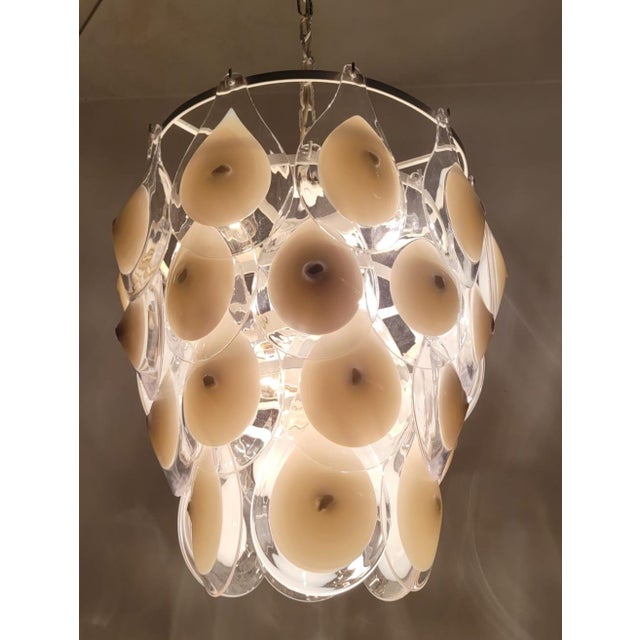 Opal Glass Pendant Lamp by Gino Vistosi, 1960s For Sale - Image 9 of 15