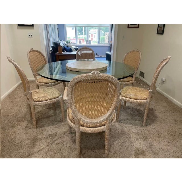 Traditional Late 20th Century Lorin Marsh Faux Bois Dining Table For Sale - Image 3 of 14