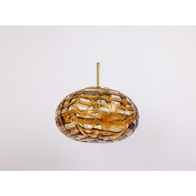 Large Murano Ball Pendant Light from Doria, Germany, 1970s For Sale - Image 4 of 10